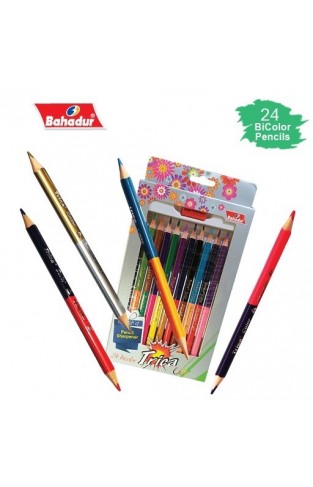 TRICA BOX 24 BI COLOUR FULL 12  PENCILS